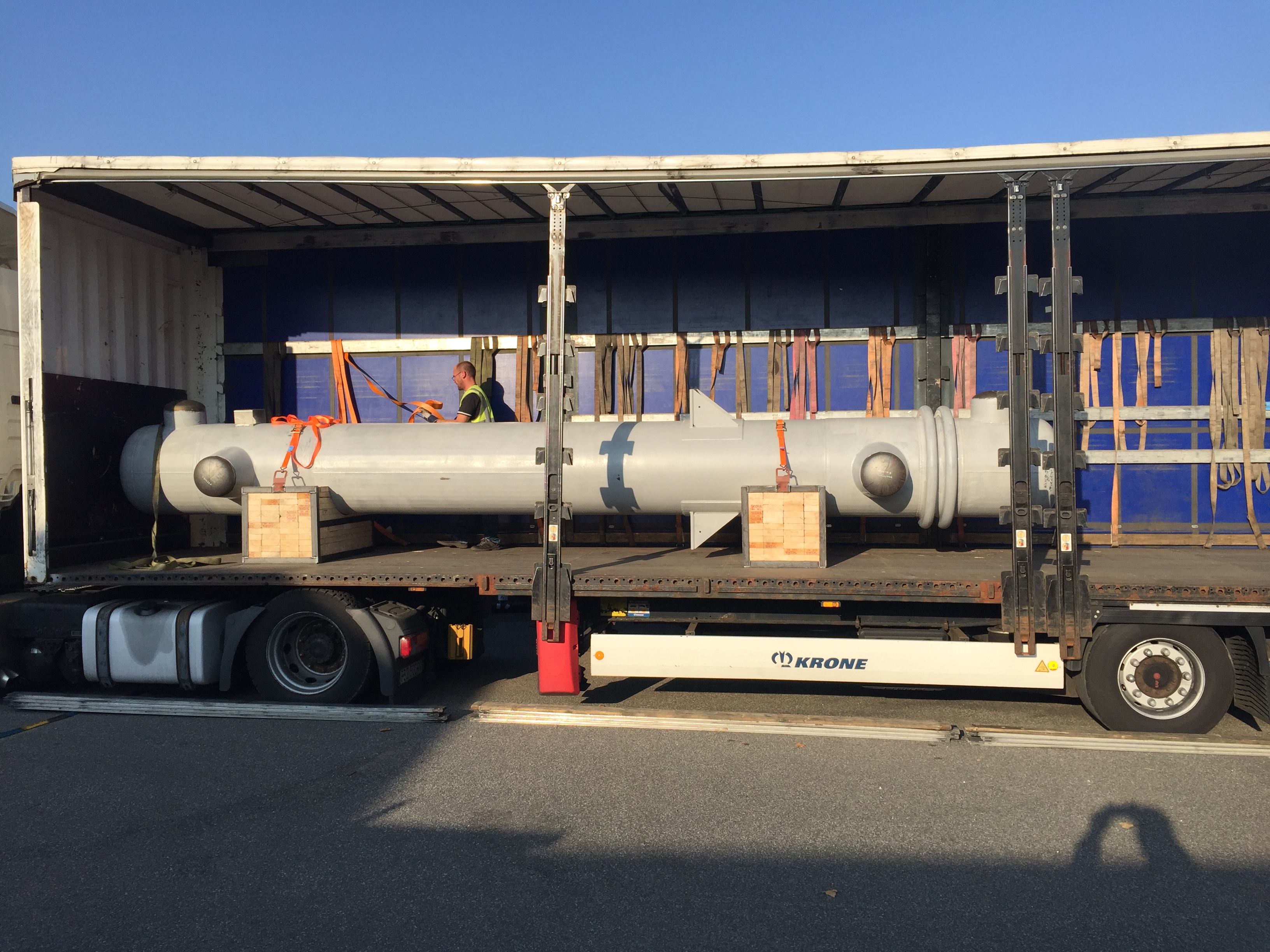 Värmeväxlare på väg till kund